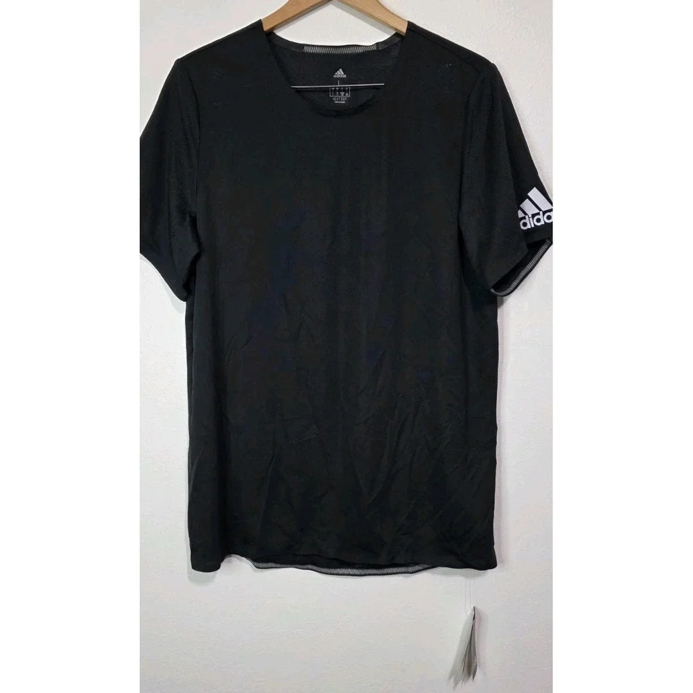 NWT Adidas Heat.Rdy HIIT Shirt Men L Training Running Athletic Lightweight Black